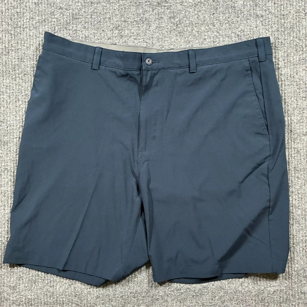 Ben Hogan Performance Mens Golf Shorts Size 40 Blue Stretch Flat Front High Rise